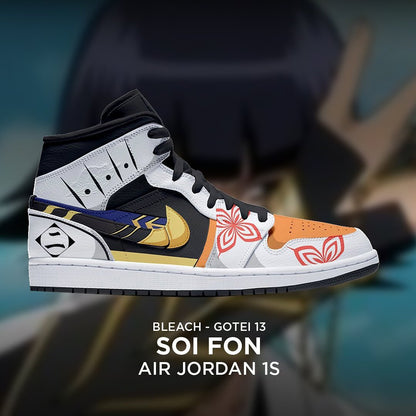 Soi Fon - Bleach AJ1 Embossed Logo Sneakers - AZ26150913