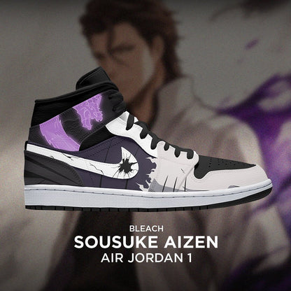Sousuke Aizen - Bleach AJ1 Embossed Logo Sneakers - AZ26150906