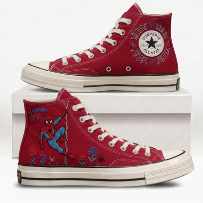 Spiderman Hand-Embroidered Converse Chuck Taylor 1970s - All Star Classic