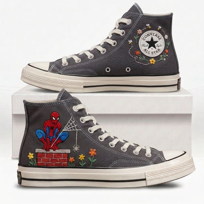 Spiderman Hand-Embroidered Converse Chuck Taylor 1970s - All Star Classic