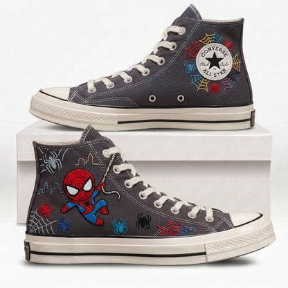 Spiderman Hand-Embroidered Converse Chuck Taylor 1970s - All Star Classic