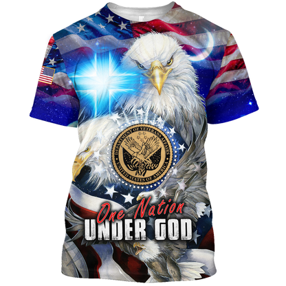 One nation under God- All Over Prints Hoodie Shirt