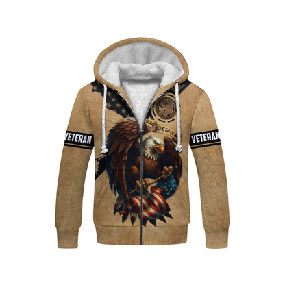 U.S. Veteran Eagle Hoodie – All Gave Some Some Gave All, Patriotic American Flag Zip Up, easychoo.com