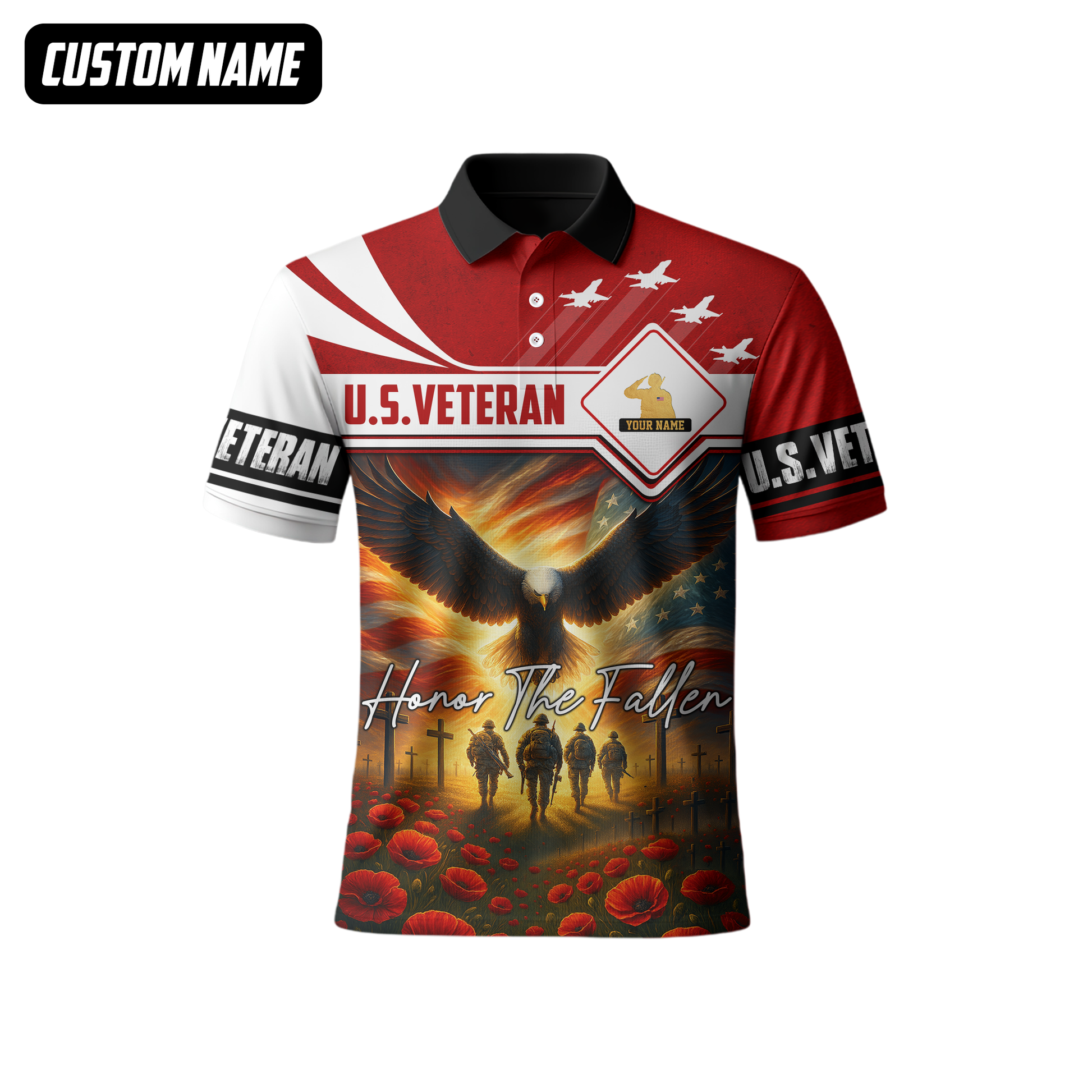 U.S. Veteran Hoodie – Honor The Fallen, Eagle and Soldiers Memorial Zip Up, easychoo.com