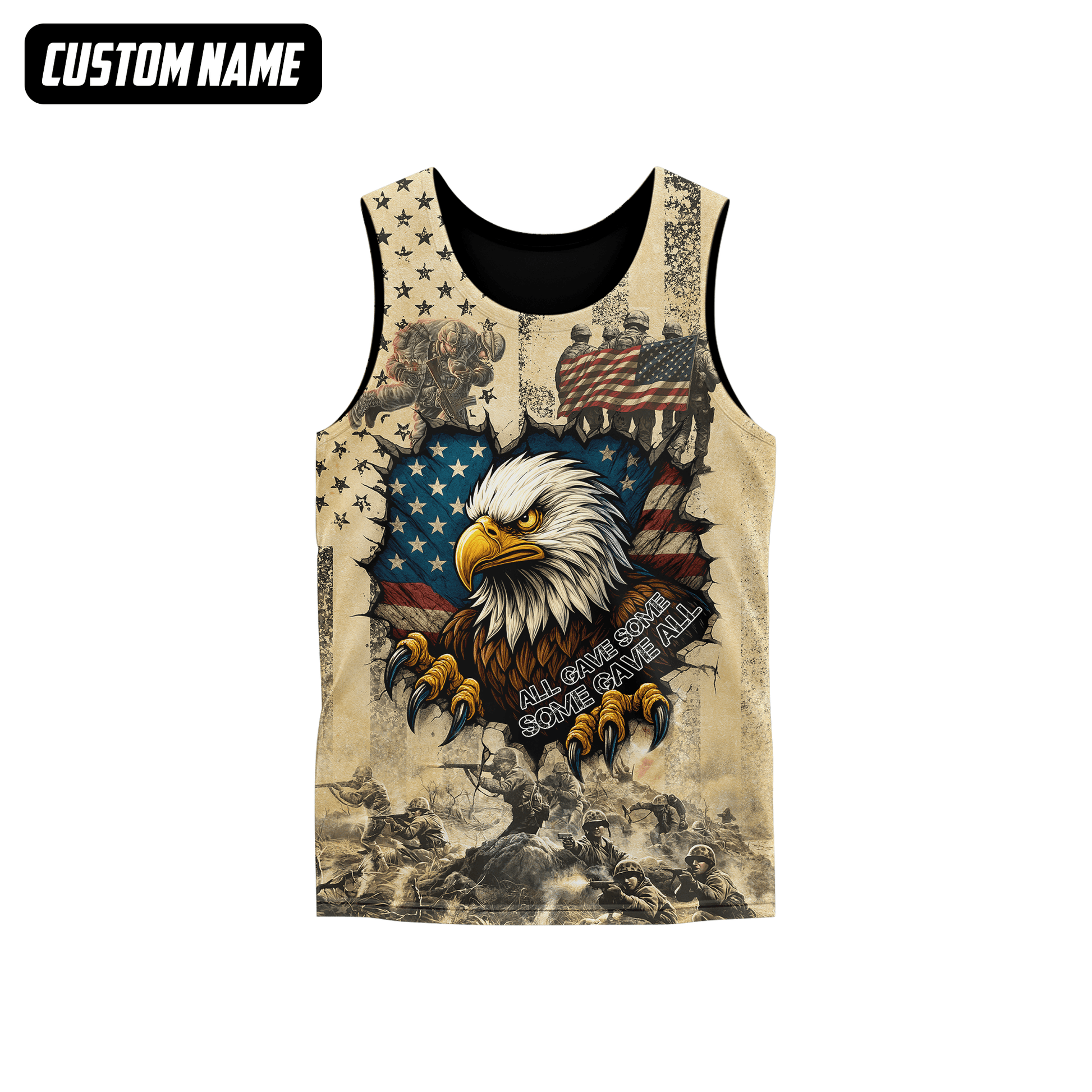U.S. Veteran Hoodie – All Gave Some Some Gave All, Eagle with American Flag Zip Up, easychoo.com