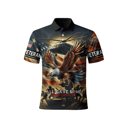 U.S. Veteran Hoodie – All Gave Some Some Gave All Eagle American Flag Zip Up