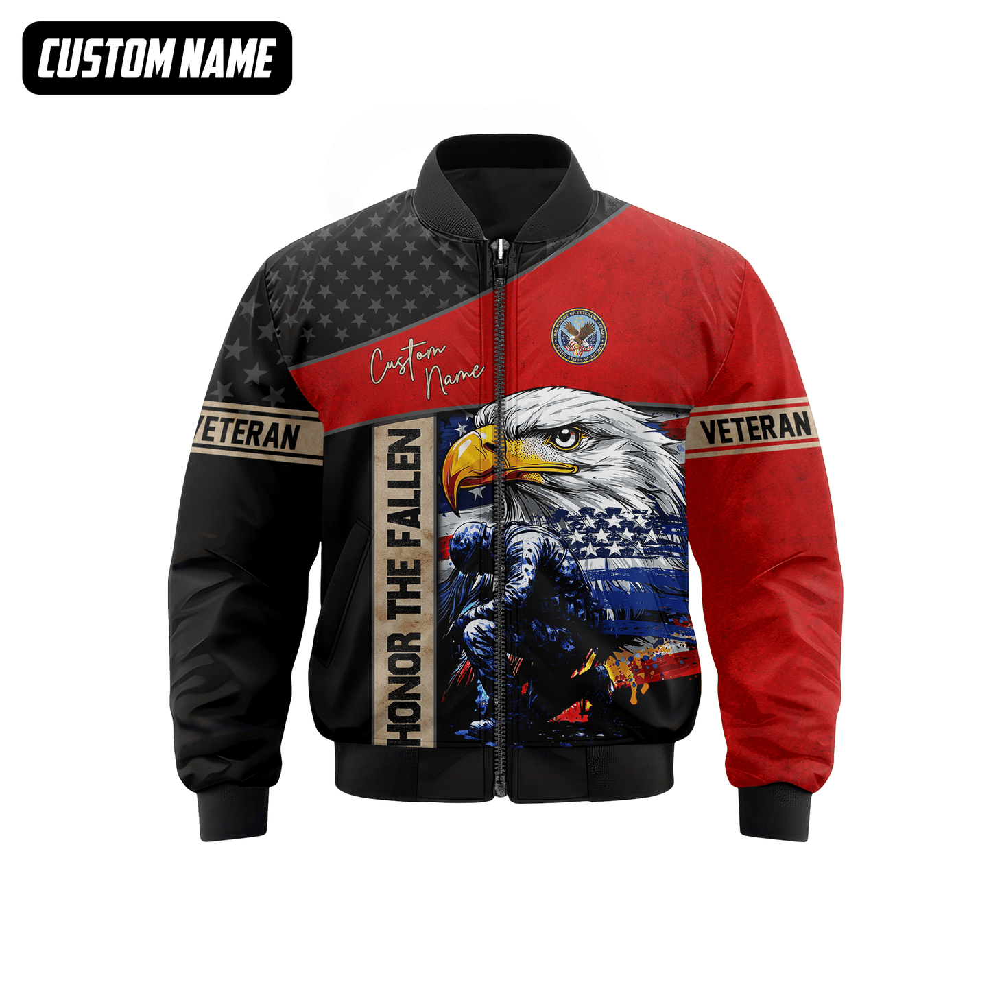 Veteran Hoodie – American Eagle Honor The Fallen Zip Up Sweatshirt