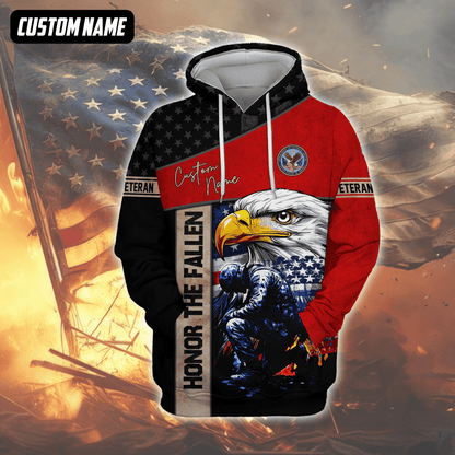 Veteran Hoodie – American Eagle Honor The Fallen Zip Up Sweatshirt