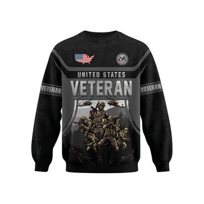 United States Veteran Hoodie – Military Soldier Zip Up Sweatshirt