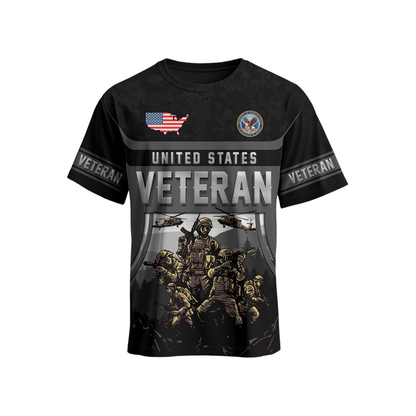 United States Veteran Hoodie – Military Soldier Zip Up Sweatshirt