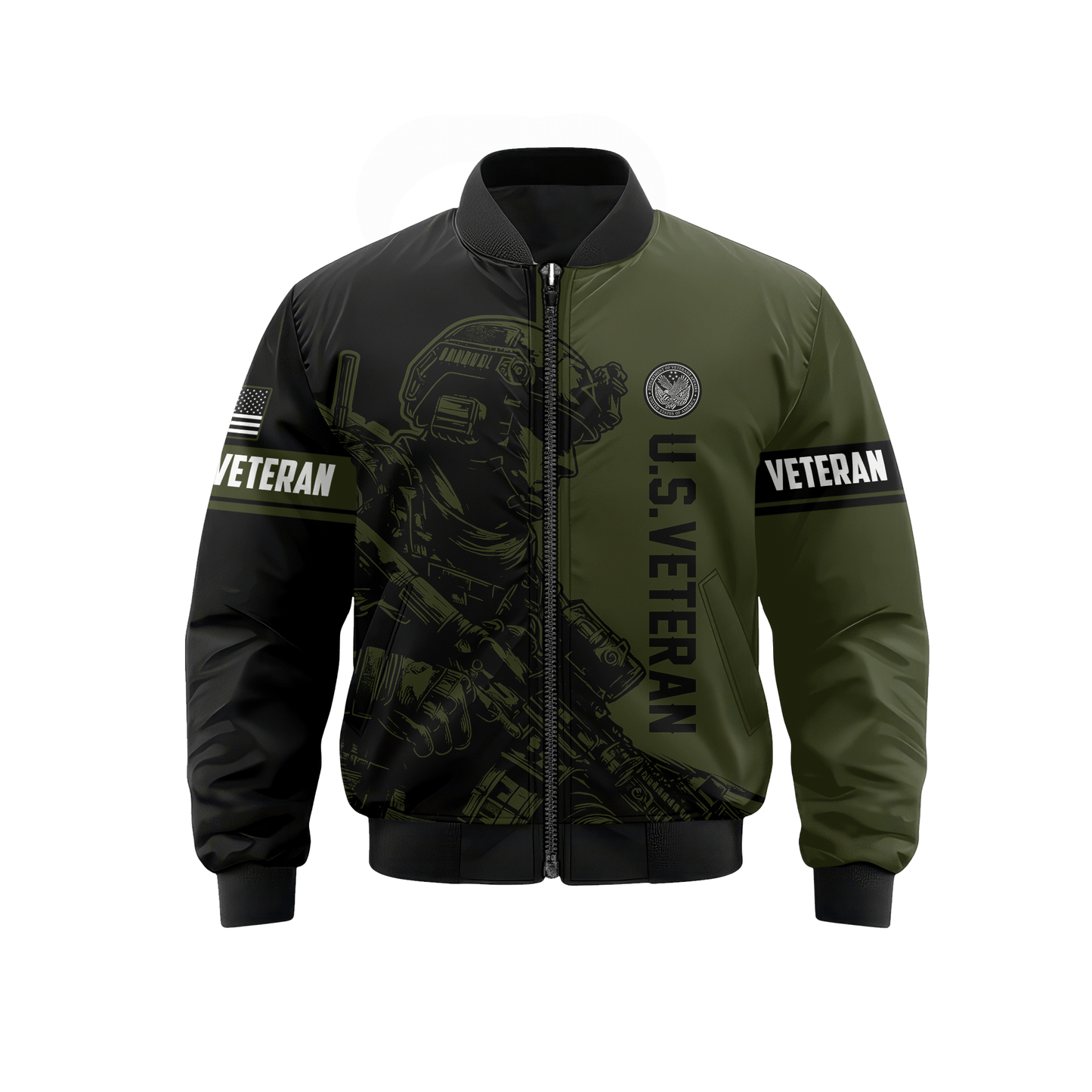 U.S. Veteran Hoodie – Tactical Soldier Military Pride Zip Up