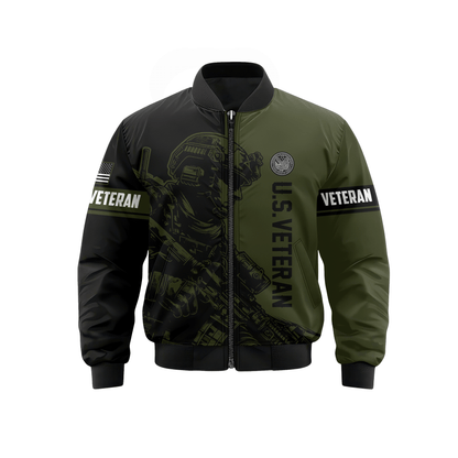 U.S. Veteran Hoodie – Tactical Soldier Military Pride Zip Up