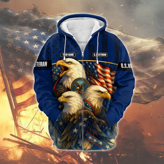 Custom name hoodie-Gifts for veterans, easychoo.com
