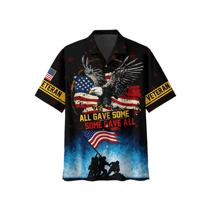 U.S. Veteran Hoodie – All Gave Some Some Gave All Patriotic Zip Up