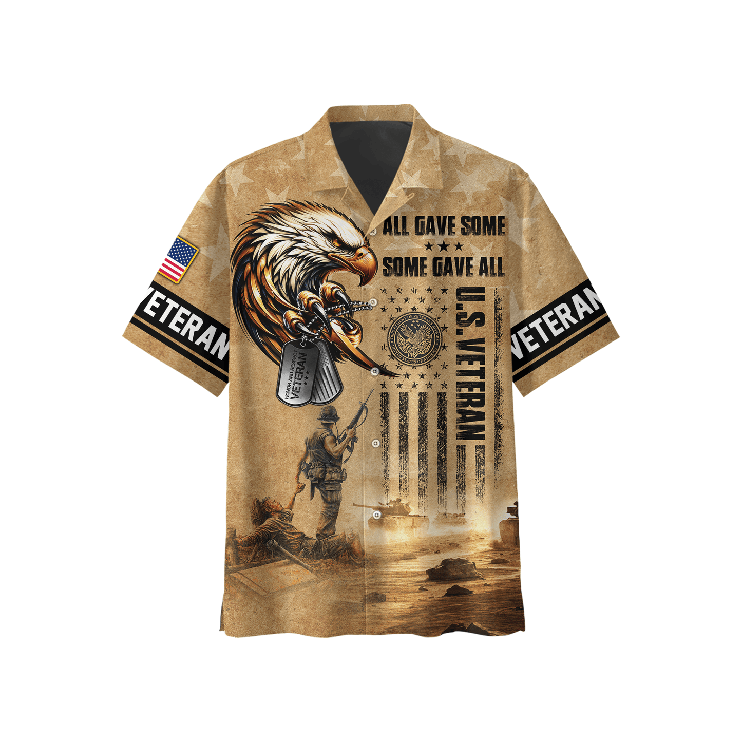 U.S. Veteran Hoodie – All Gave Some Some Gave All Military Zip Up