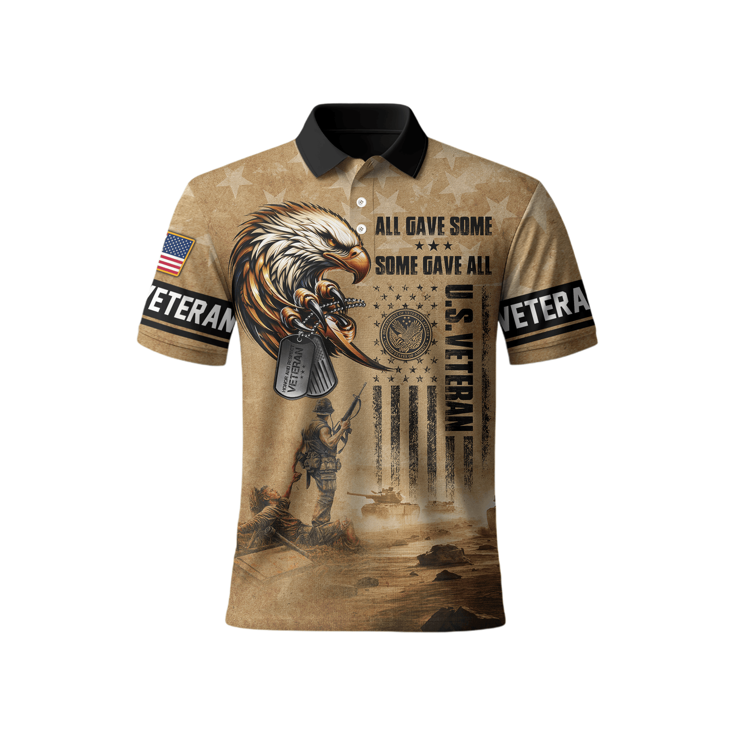 U.S. Veteran Hoodie – All Gave Some Some Gave All Military Zip Up