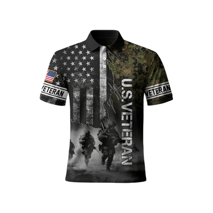 U.S. Veteran Hoodie – American Flag Military Zip Up Sweatshirt