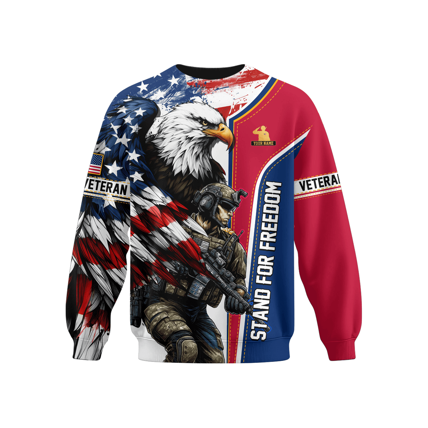 U.S. Veteran Hoodie – American Flag Military Zip Up Sweatshirt