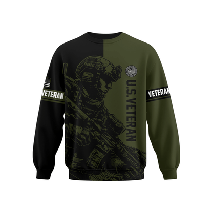 U.S. Veteran Hoodie – Tactical Soldier Military Pride Zip Up