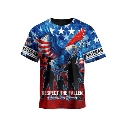 U.S. Veteran Hoodie – Respect The Fallen Patriotic Eagle Sweatshirt