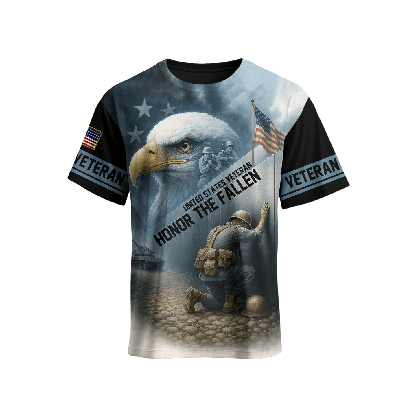 U.S. Veteran Hoodie – Honor the Fallen, American Eagle Memorial Zip Up, Soldier Tribute Sweatshirt for Men