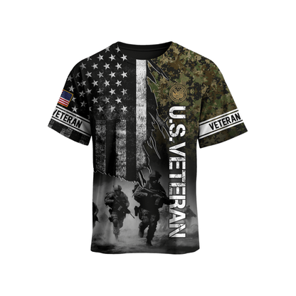 U.S. Veteran Hoodie – American Flag Military Zip Up Sweatshirt