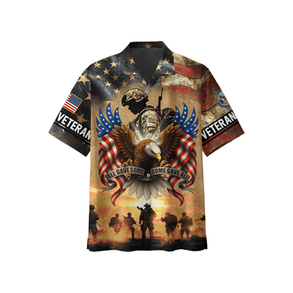 U.S. Veteran Hoodie – All Gave Some, Some Gave All Eagle Design, Patriotic American Flag Zip Up