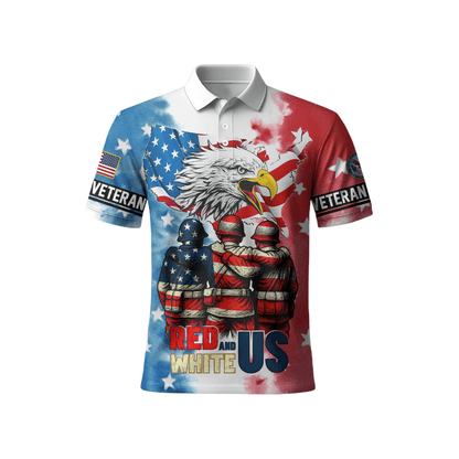 U.S. Veteran Hoodie – Red White and Blue Eagle Zip Up, American Flag Patriotic Hoodie for Veterans