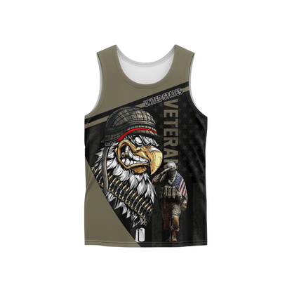 U.S. Veteran Hoodie – Eagle Design, Patriotic American Flag Zip Up VET31104