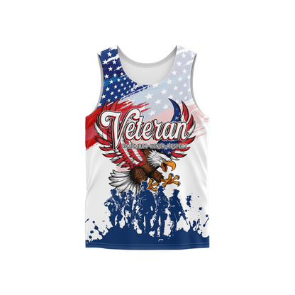 U.S. Veteran Hoodie – Eagle Design, Patriotic American Flag Zip Up VET31106