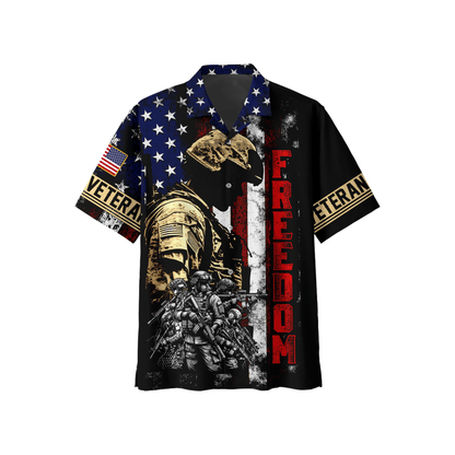 U.S. Veteran Hoodie – Freedom American Flag Design, Soldier Tribute Zip Up, Patriotic Military Apparel