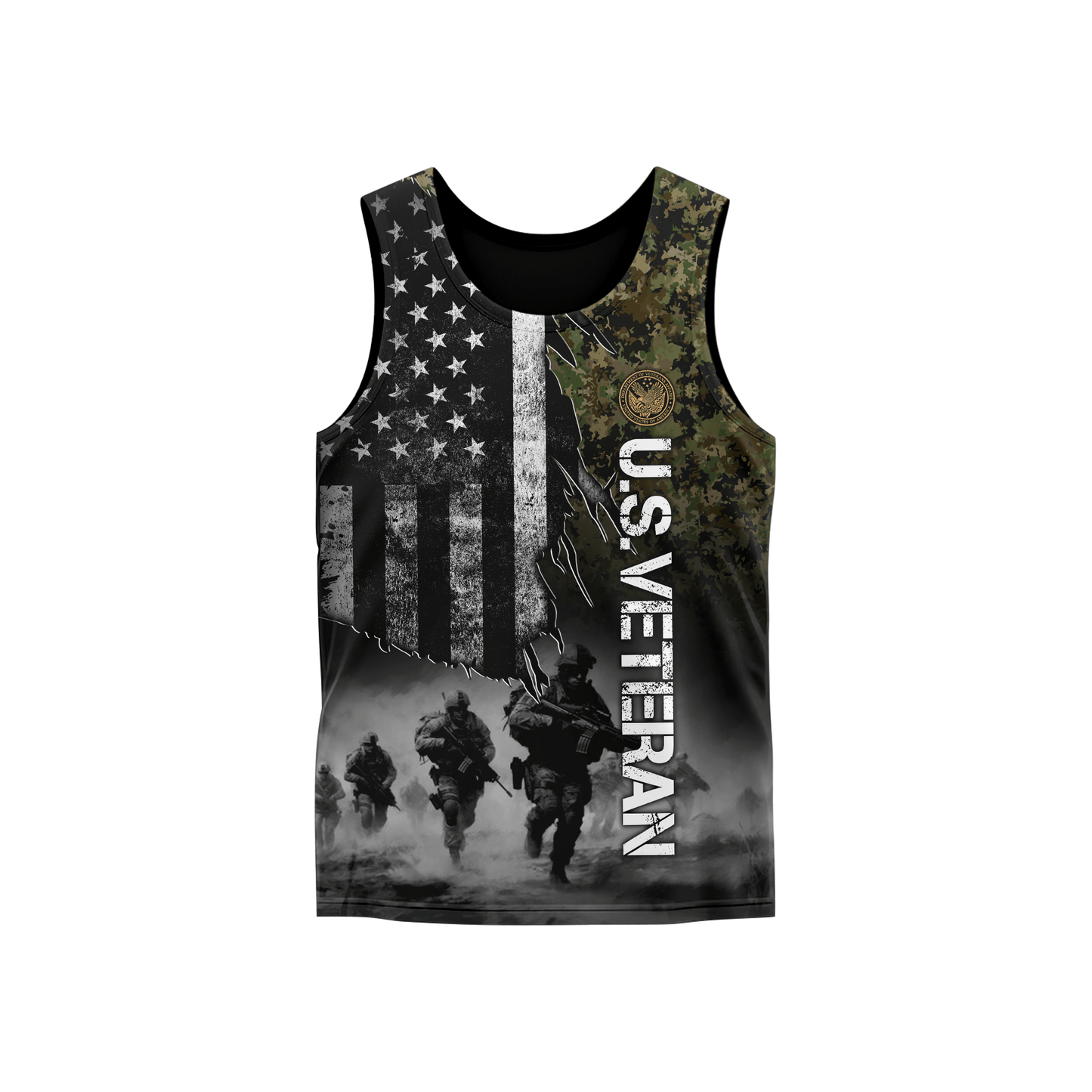 U.S. Veteran Hoodie – American Flag Military Zip Up Sweatshirt