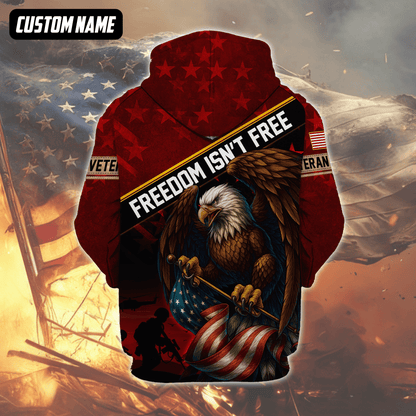 U.S. Veteran Hoodie – Freedom Isn’t Free Patriotic Sweatshirt