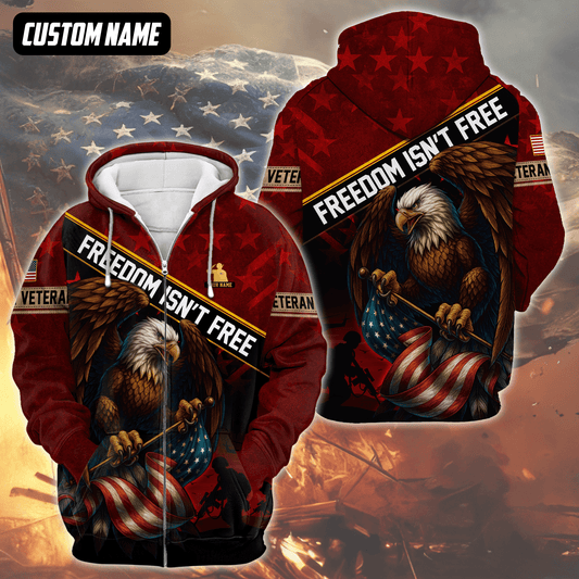 U.S. Veteran Hoodie – Freedom Isn’t Free Patriotic Sweatshirt