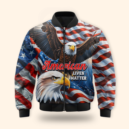 U.S. Veteran Hoodie – Eagle Design, Patriotic American Flag Zip Up MH2530