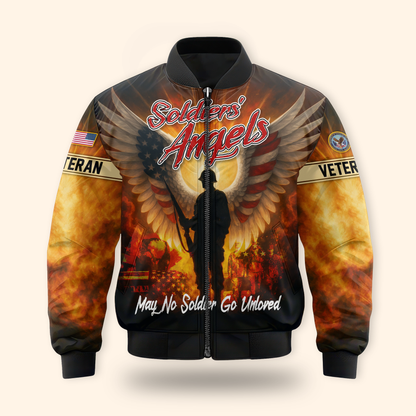 U.S. Veteran Hoodie – Eagle Design, Patriotic American Flag Zip Up MH2526