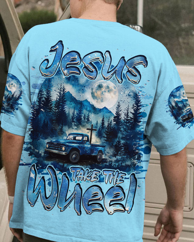 Jesus Take The Wheel Men's All Over Print Shirt - Tlnz2003244, easychoo.com