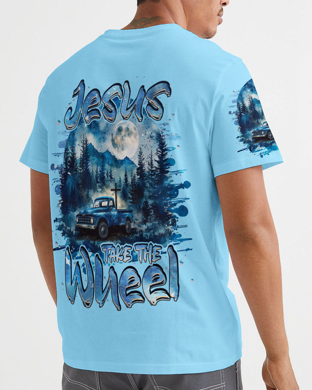 Jesus Take The Wheel Men's All Over Print Shirt - Tlnz2003244, easychoo.com