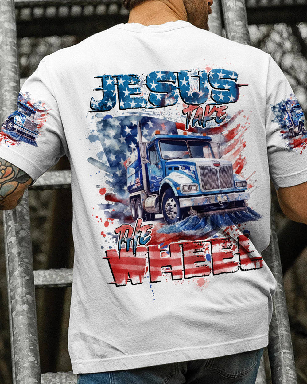 Jesus Take The Wheel Sweeper Truck Men's All Over Print Shirt - Tytd0104241, easychoo.com