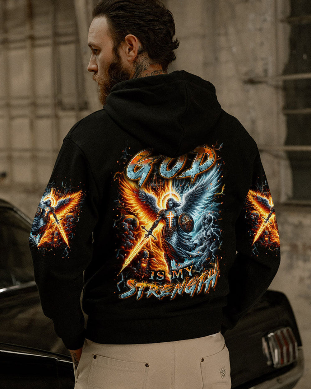 God Is My Strength Men's All Over Print Shirt - Yhln0403242, easychoo.com