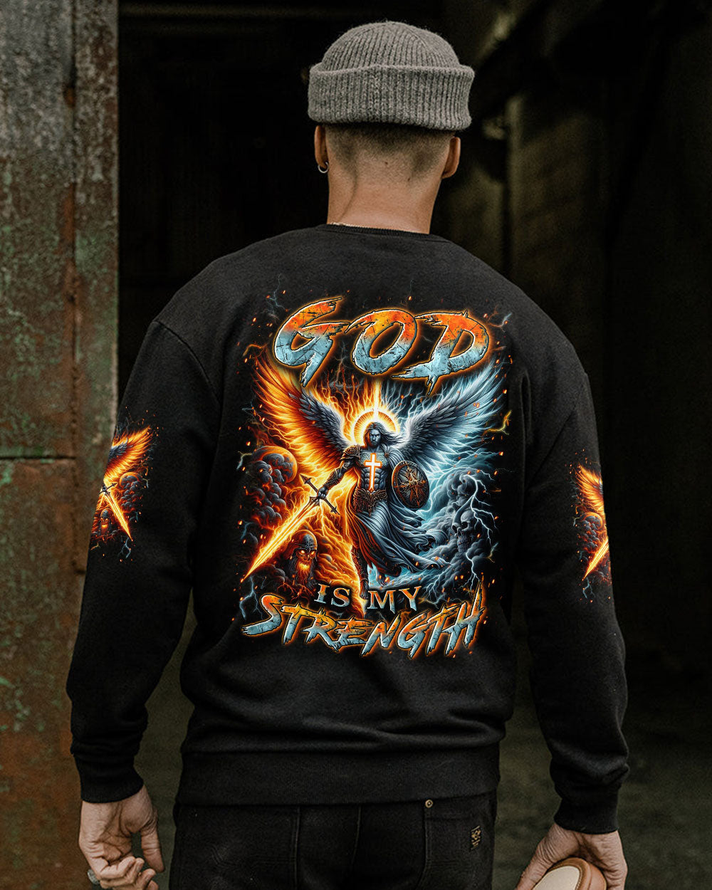 God Is My Strength Men's All Over Print Shirt - Yhln0403242, easychoo.com