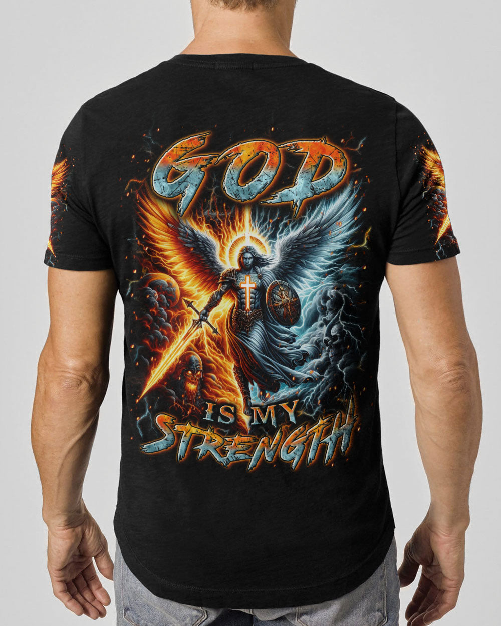 God Is My Strength Men's All Over Print Shirt - Yhln0403242, easychoo.com