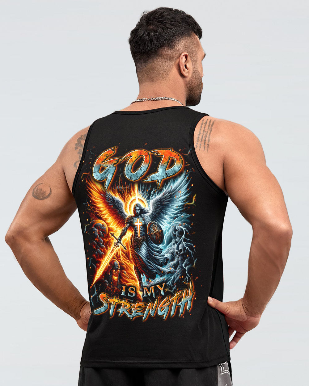 God Is My Strength Men's All Over Print Shirt - Yhln0403242, easychoo.com