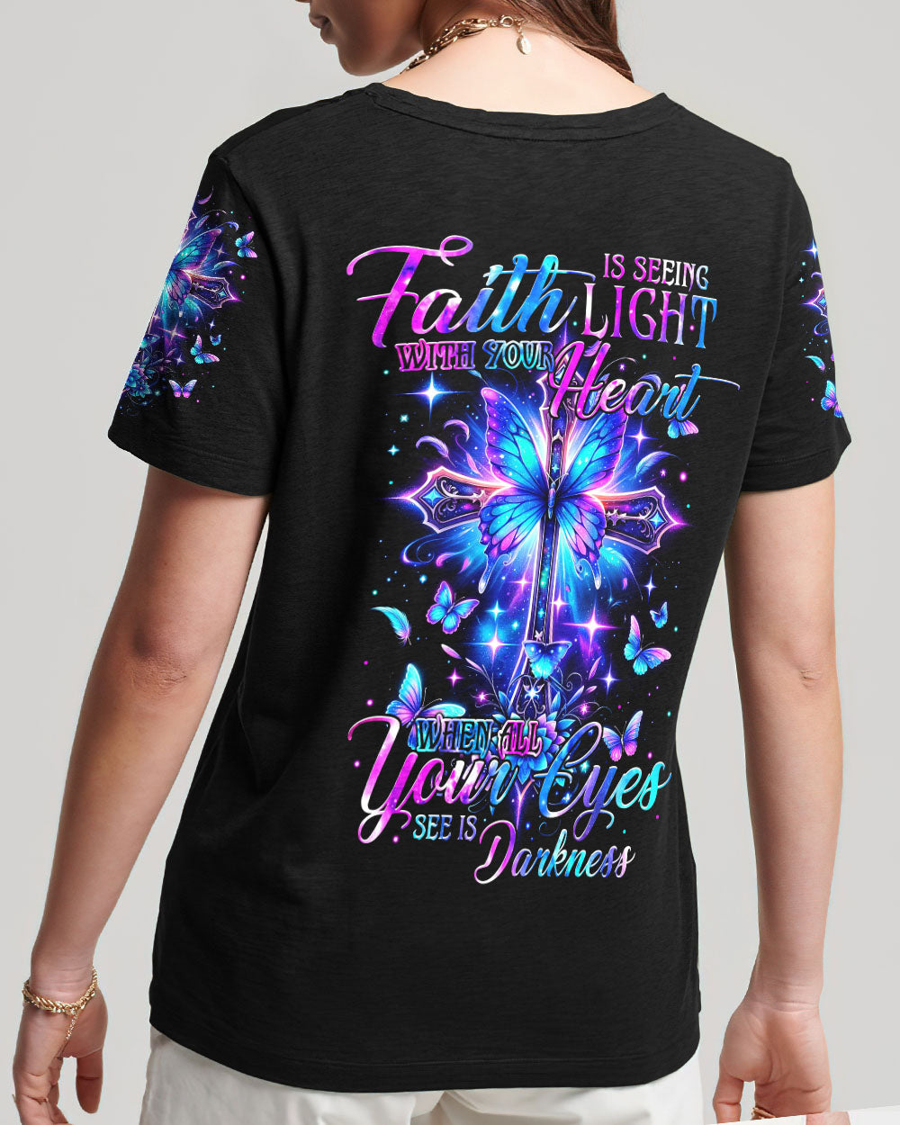 Faith Is Seeing Light Women's All Over Print Shirt - Tytm0103243, easychoo.com