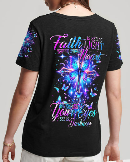 Faith Is Seeing Light Women's All Over Print Shirt - Tytm0103243, easychoo.com