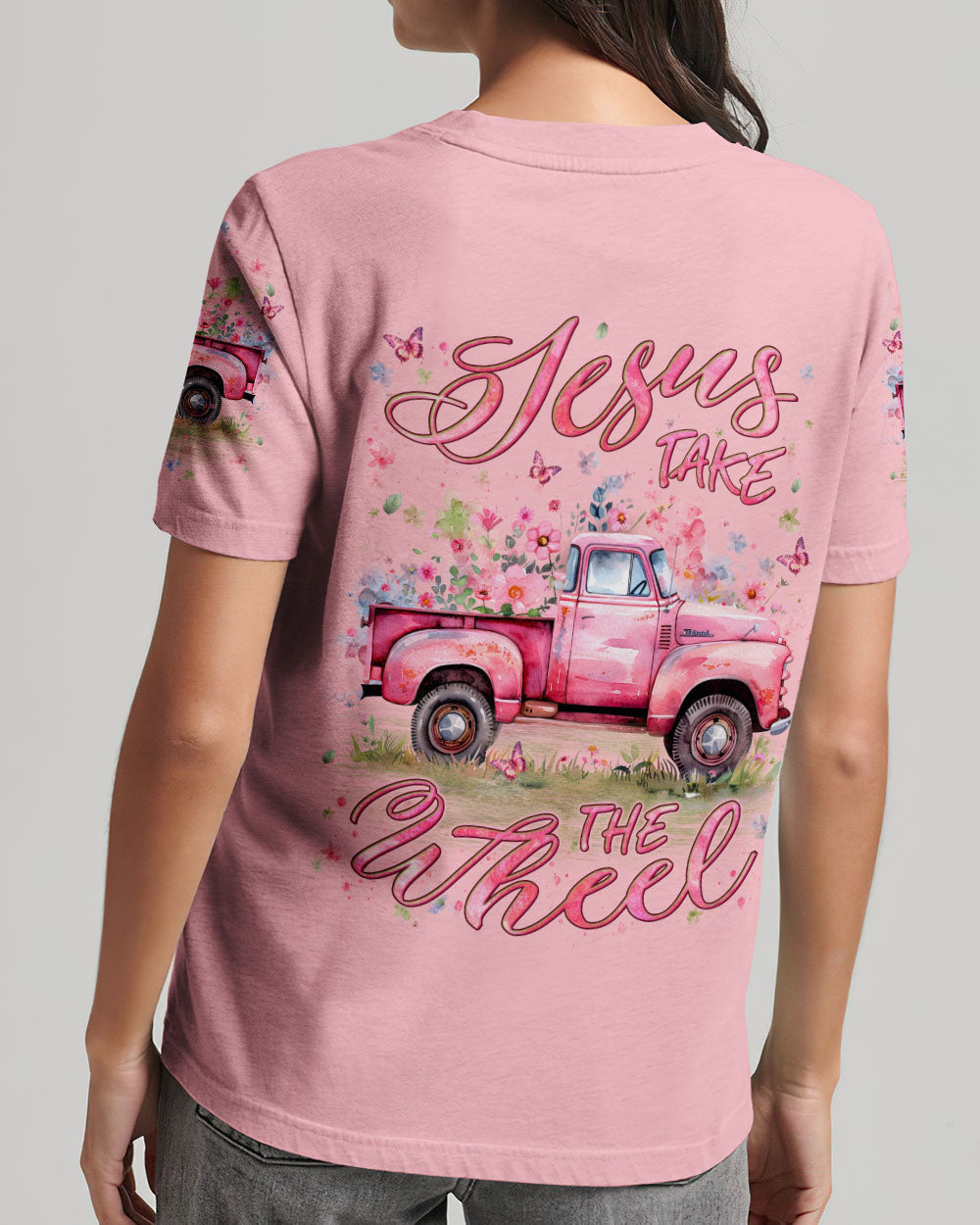 Jesus Take The Wheel Women's All Over Print Shirt - Yhln0203241, easychoo.com