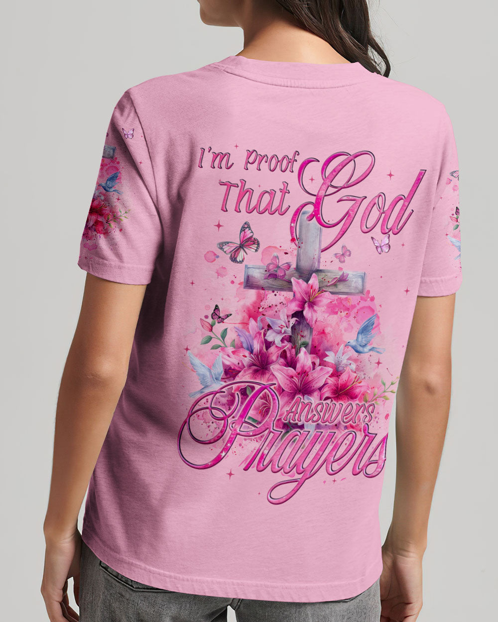 God Answers Prayer Women's All Over Print Shirt - Tyqy0803244, easychoo.com