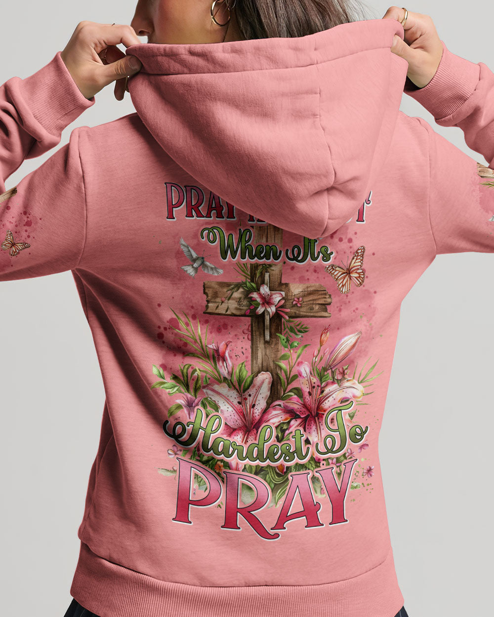 Pray Hardest When It's Hardest To Pray Women's All Over Print Shirt - Tyhi2603243, easychoo.com