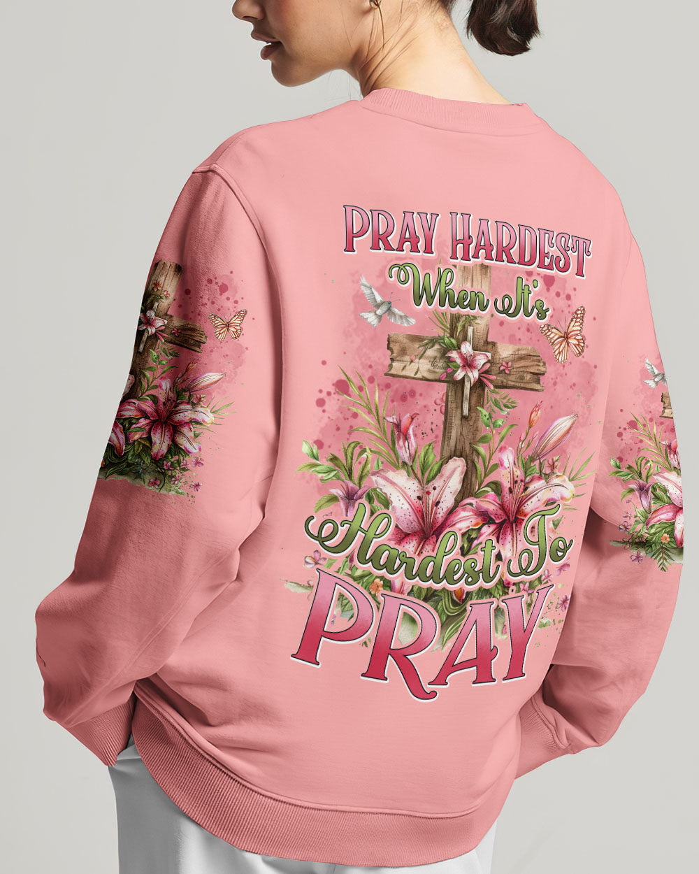 Pray Hardest When It's Hardest To Pray Women's All Over Print Shirt - Tyhi2603243, easychoo.com