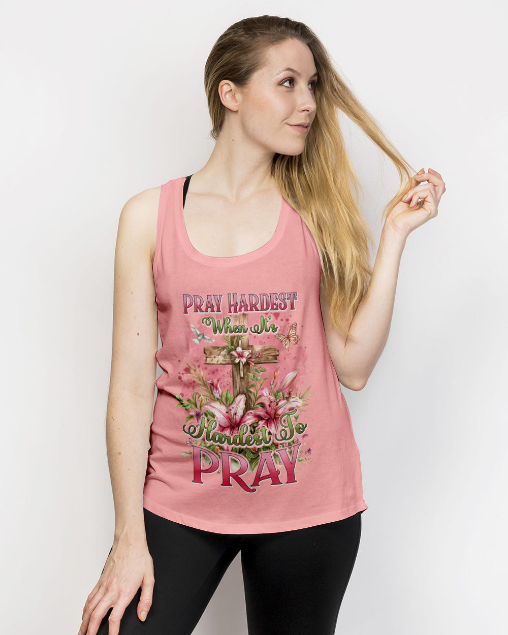 Pray Hardest When It's Hardest To Pray Women's All Over Print Shirt - Tyhi2603243, easychoo.com